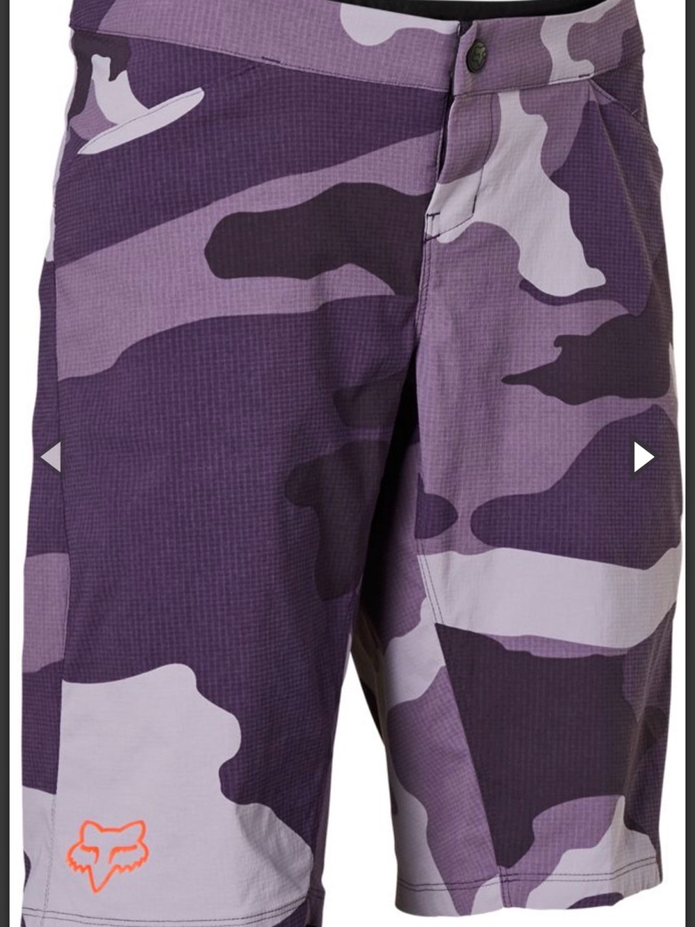 Fox Purple Camo Women's Bike Shorts - Picture 8 of 8
